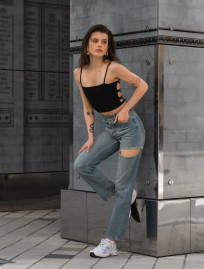 Damskie jeansy Staff blue straight