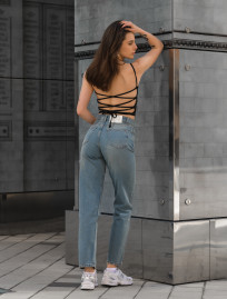 Damskie jeansy Staff blue straight