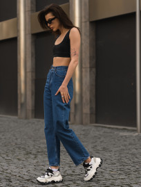 Damskie jeansy Staff navy straight