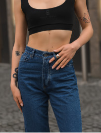 Damskie jeansy Staff navy straight