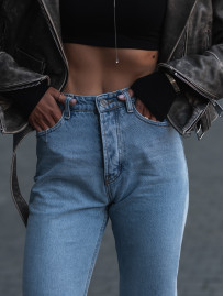 Damskie jeansy Staff light blue straight