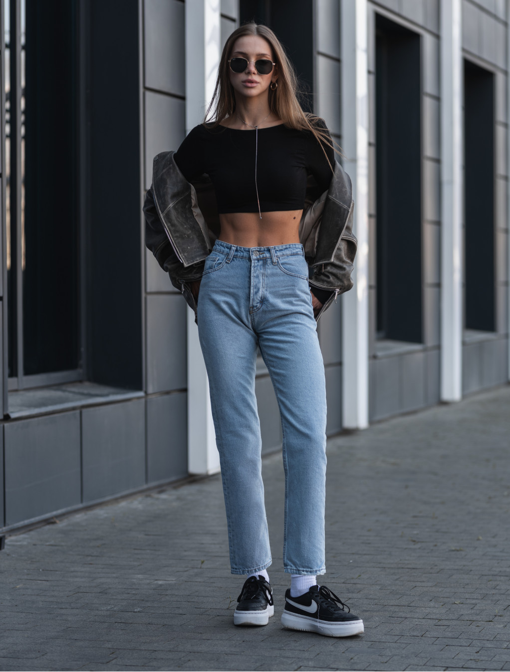 Damskie jeansy Staff light blue straight