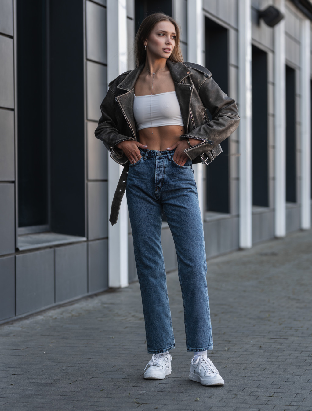 Damskie jeansy Staff blue straight
