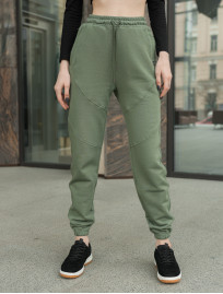 Damskie spodnie sportowe Staff di green