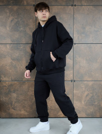 Spodnie sportowe Staff wit zip black oversize fleece