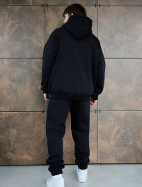 Spodnie sportowe Staff wit zip black oversize fleece