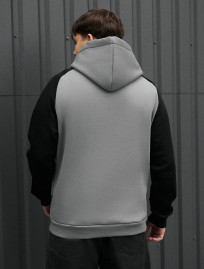 Bluza Staff gray & black oversize fleece