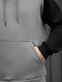 Bluza Staff gray & black oversize fleece