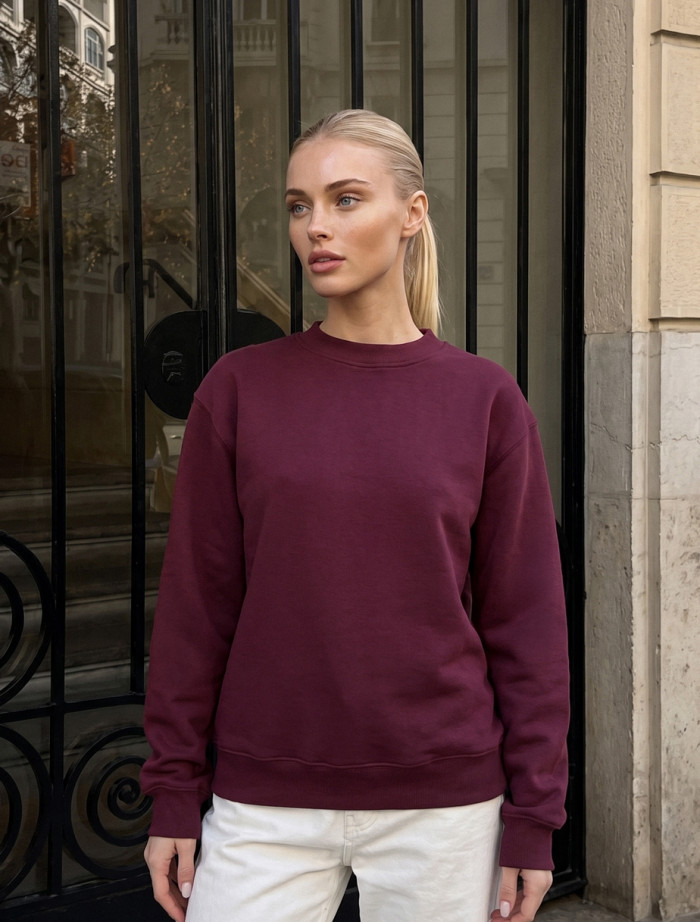 Bluza Staff zy bordo oversize fleece