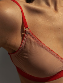 Biustonosz damski Staff red beige