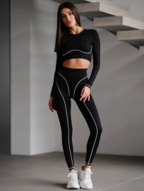 Komplet damski Staff top + legginsy jet