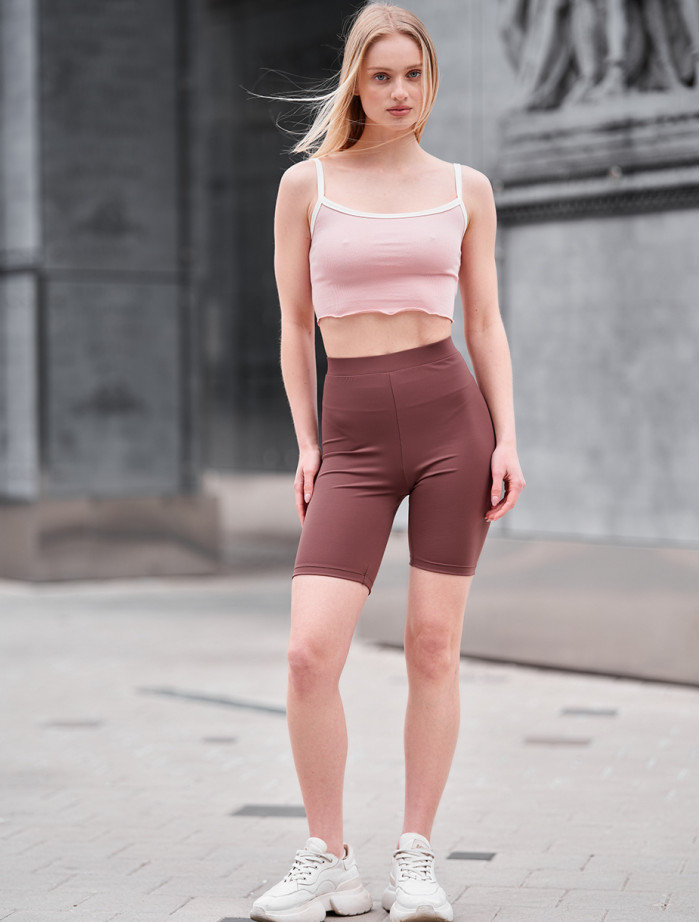 Spodenki rowerowe damskie Staff li brown