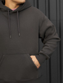 Bluza Staff dark gray oversize fleece