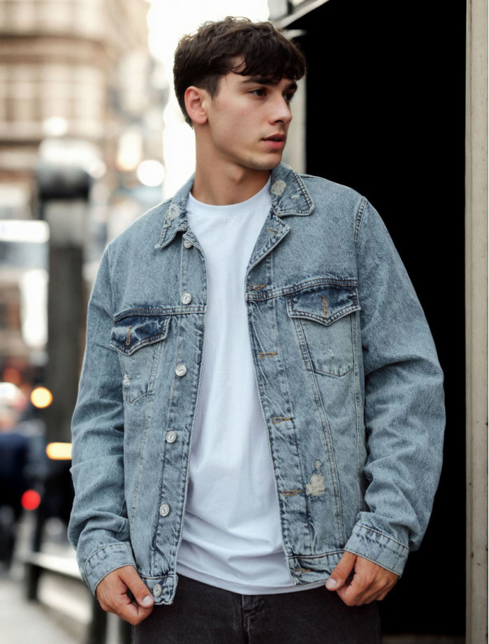 Jeansowa kurtka Staff light blue