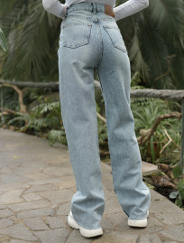 Damskie jeansy Staff light blue wide leg