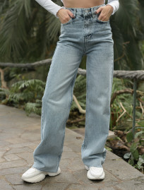 Damskie jeansy Staff light blue wide leg