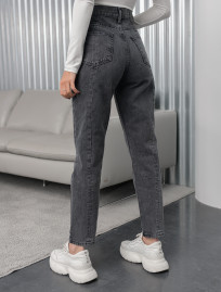 Damskie jeansy Staff gray mom high waist