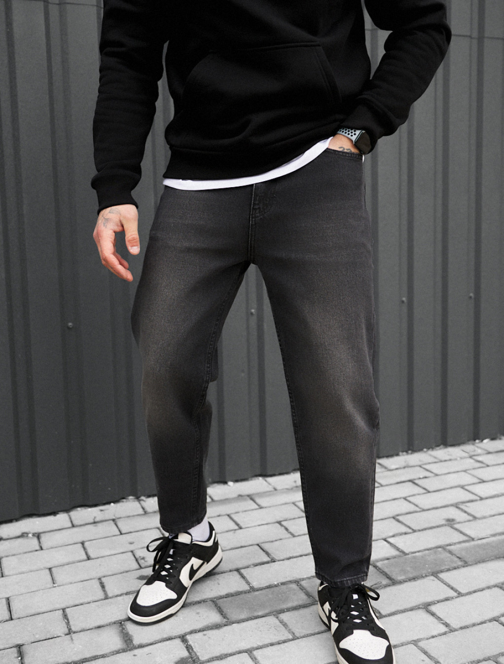 Dżinsy Staff 2 baggy dark gray