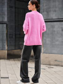 Damski sweter z dzianiny Staff isa pink