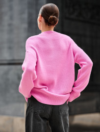 Damski sweter z dzianiny Staff isa pink