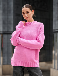 Damski sweter z dzianiny Staff isa pink