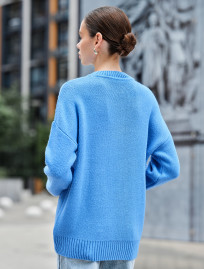 Damski sweter z dzianiny Staff isa blue