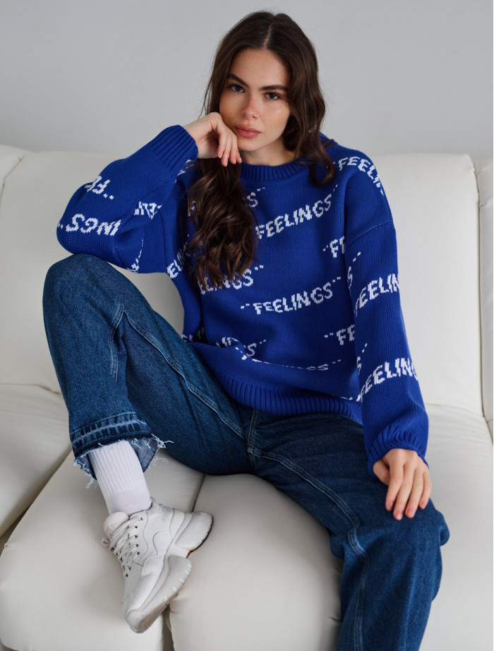 Bluza damska Staff feelings blue oversize