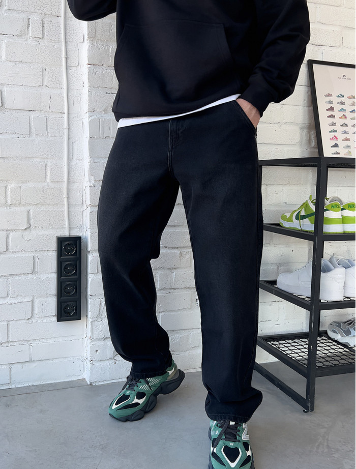 Dżinsy Staff 3 black baggy