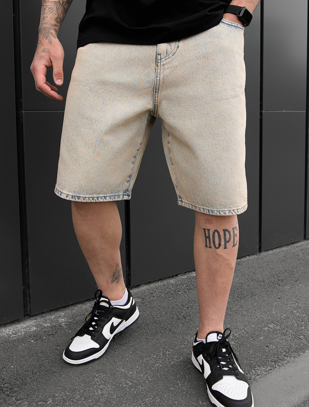 Spodenki dżinsowe Staff 6 baggy blue beige