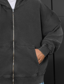 Bluza z kapturem Staff va dark gray2 oversize