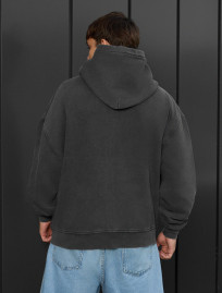 Bluza z kapturem Staff va dark gray2 oversize