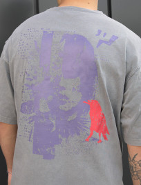 Koszulka Staff gray face oversize