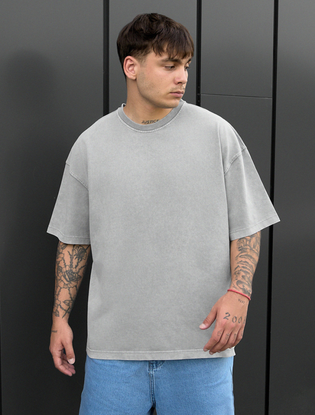 Koszulka Staff va2 light gray oversize