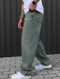 Dżinsy Staff 5 green blue baggy