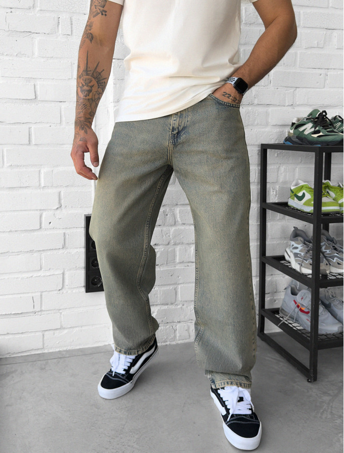 Dżinsy Staff 5 green blue baggy