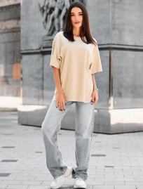 Koszulka Staff ri beige oversize