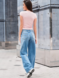Dżinsy Staff wide-leg blue