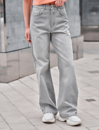 Dżinsy Staff wide-leg light gray