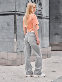 Dżinsy Staff wide-leg light gray