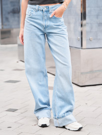 Dżinsy Staff wide-leg light blue