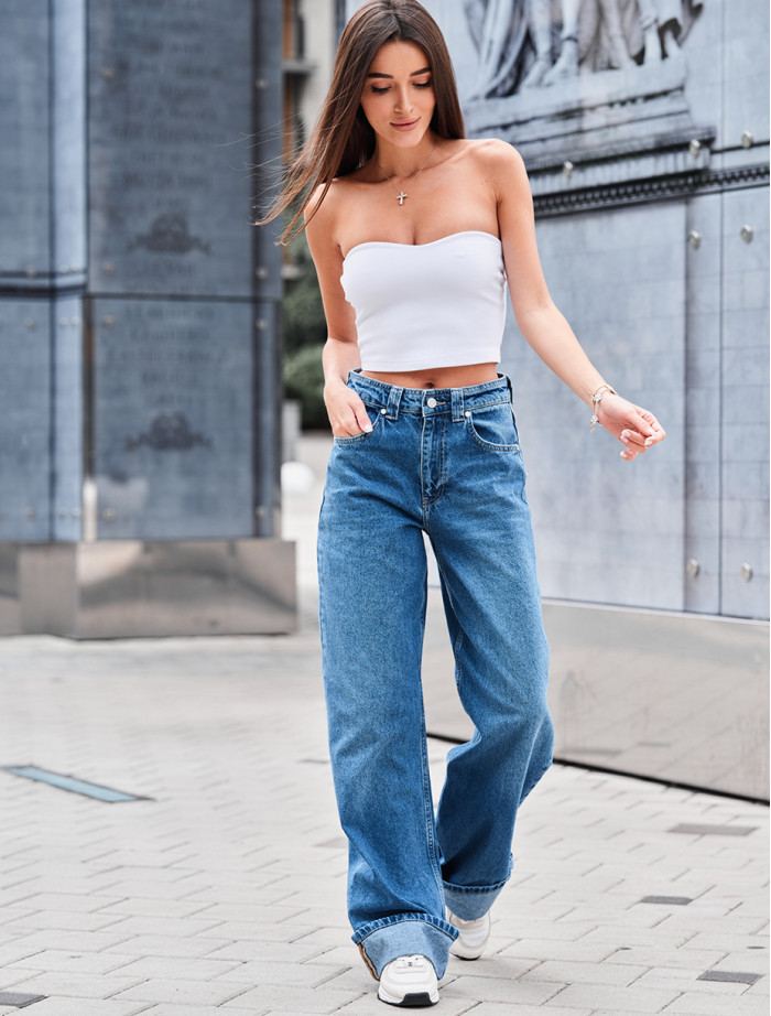 Dżinsy Staff wide-leg blue