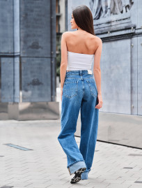 Dżinsy Staff wide-leg blue