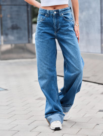 Dżinsy Staff wide-leg blue