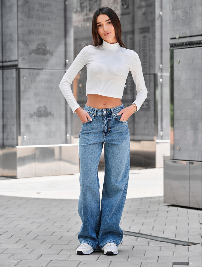 Dżinsy Staff 26 wide-leg blue