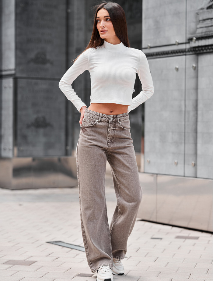 Dżinsy Staff 26 wide-leg gray