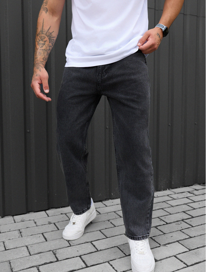 Dżinsy Staff 923 dark gray regular mom