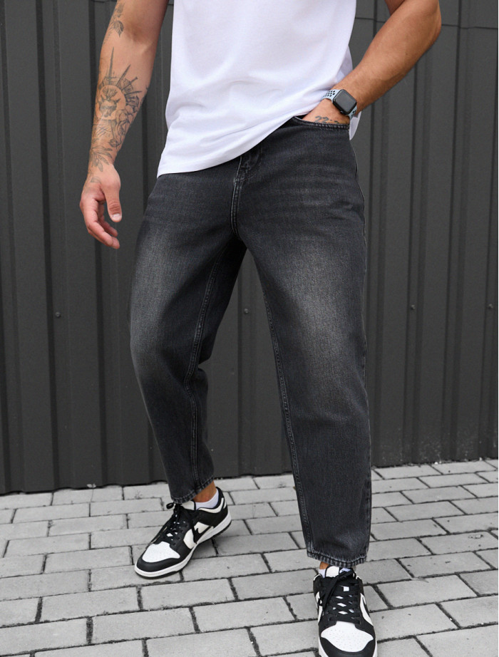 Dżinsy Staff 1 dark gray mom