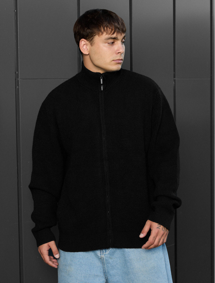 Sweter dzianinowy Staff 99 black oversize.