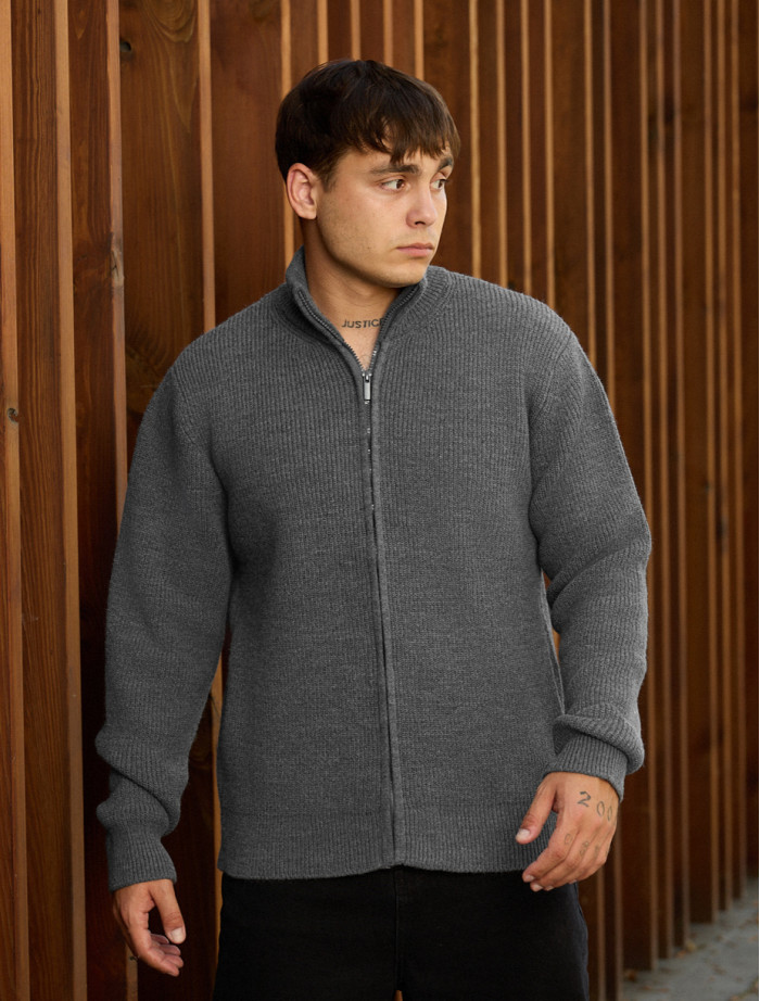 Sweter dzianinowy Staff 99 gray oversize