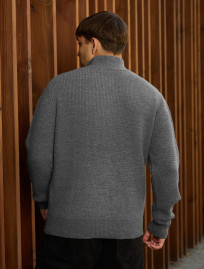 Sweter dzianinowy Staff 99 gray oversize